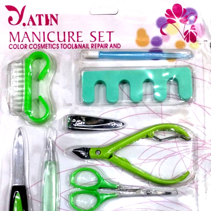 Professional Manicure Set With Color Cosmetics Tools