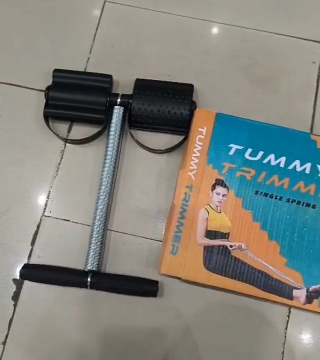 Tummy Trimmer Single Spring – Portable Ab Exerciser For Home & Gym Workouts